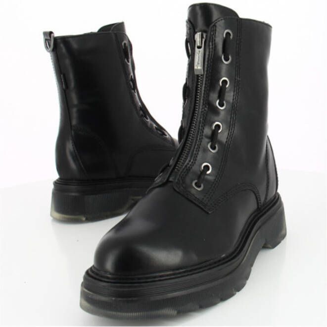 tamaris Leather boots Zwart Dames