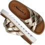 Tamaris Metallic Gouden Gevlochten Leren Slipper Yellow Dames - Thumbnail 32