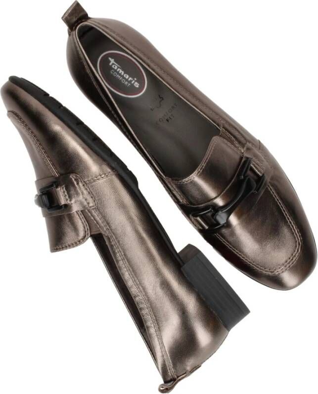 tamaris Metallic Zilver Comfort Instapper Gray Dames