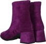 Tamaris Paarse Leren Enkellaars met Trendy 6cm Hak en Rits Paars Dames - Thumbnail 17