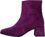 Tamaris Paarse Leren Enkellaars met Trendy 6cm Hak en Rits Paars Dames - Thumbnail 18