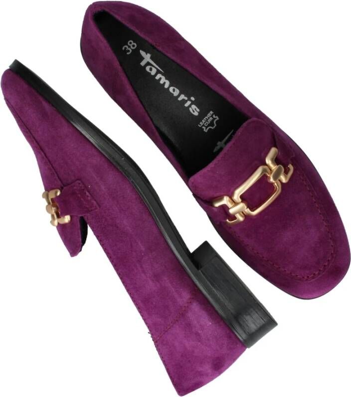 tamaris Paarse Suède Loafer Purple Dames