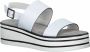 Tamaris Elegante witte platte sandalen voor vrouwen White Dames - Thumbnail 3