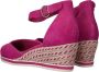 Tamaris Roze Suède Sleehak Espadrille Sandaal Pink Dames - Thumbnail 10