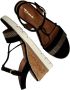 Tamaris Elegante zwarte textiel sandalettes met 7 cm hak Black Dames - Thumbnail 4