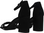 Tamaris Stijlvolle zwarte leren hoge hak sandalen Black Dames - Thumbnail 80