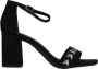 Tamaris Stijlvolle zwarte leren hoge hak sandalen Black Dames - Thumbnail 82