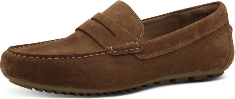 Tamaris Suède Loafer in Cognac Bruin
