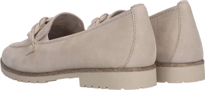tamaris Taupe Leren Instappers Beige Dames