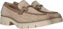 Tamaris Vegan geweven loafer met bruine accenten Beige Dames - Thumbnail 15
