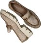 Tamaris Vegan geweven loafer met bruine accenten Beige Dames - Thumbnail 19