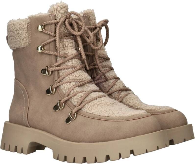 tamaris Warme Teddy-Gevoerde Veterboot voor Dames Beige Dames