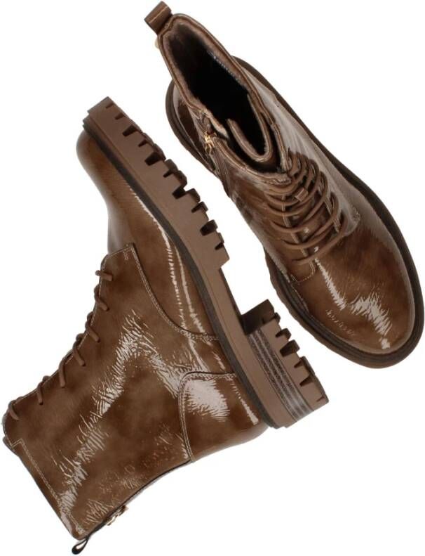 tamaris Stoere vegan veterboot voor dames Bruin Dames