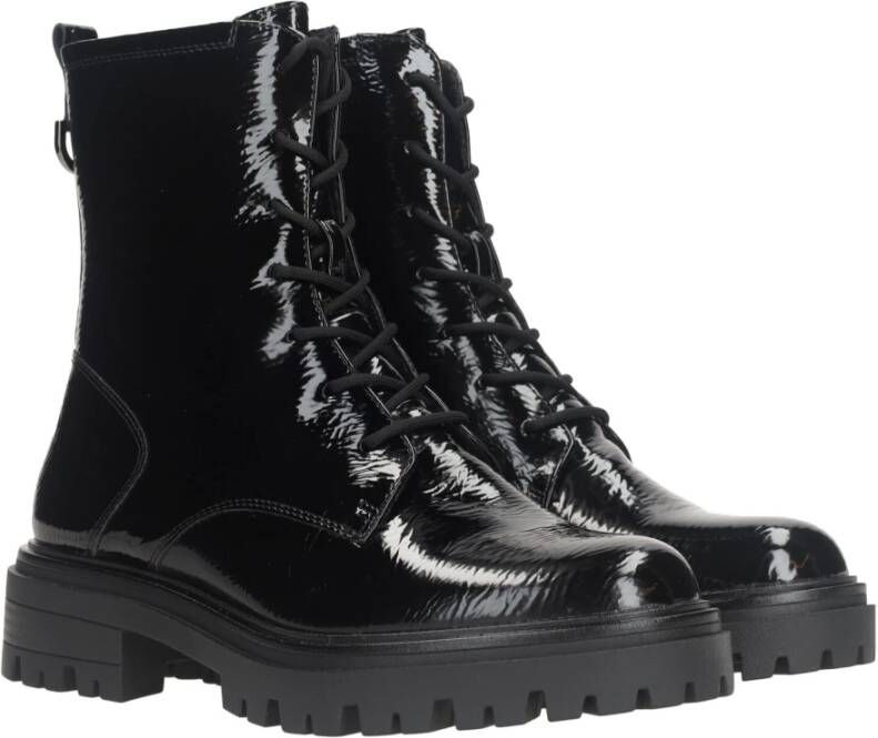 tamaris Stoere vegan veterboot voor dames Zwart Dames