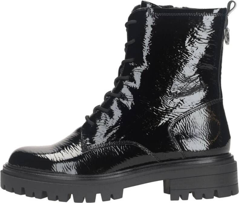 tamaris Stoere vegan veterboot voor dames Zwart Dames