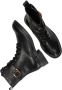 Tamaris Zwarte leren veterschoen met gouden details Zwart Dames - Thumbnail 17