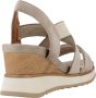 Tamaris Sandalen met sleehak taupe Leer Dames - Thumbnail 17