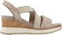 Tamaris Sandalen met sleehak taupe Leer Dames - Thumbnail 11