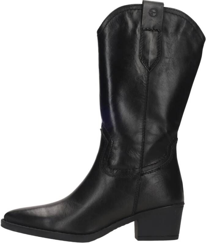 tamaris Western-look Leren Laars voor Dames Zwart Dames