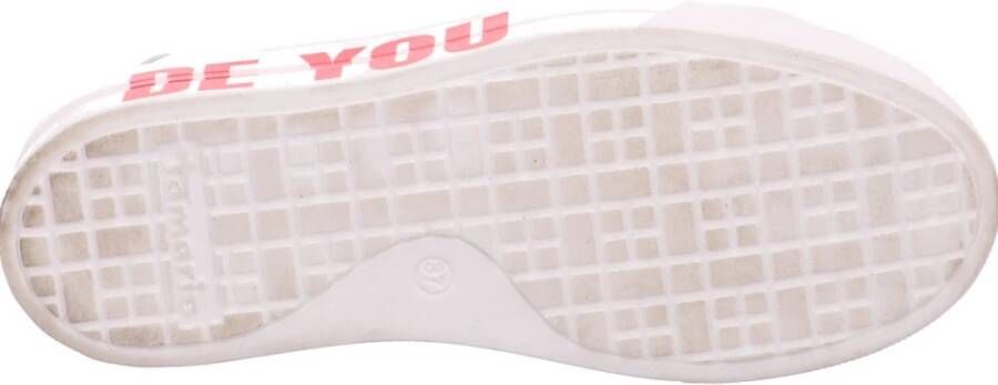 Tamaris Witte Dames Casual Sneakers Vetersluiting