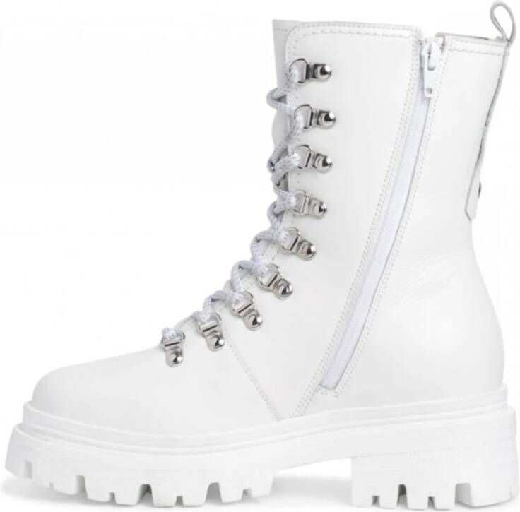 Tamaris Witte gesloten enkellaarsjes voor dames White Dames