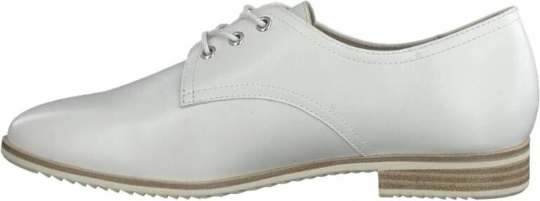tamaris Witte Lage Hak Veterschoenen White Dames