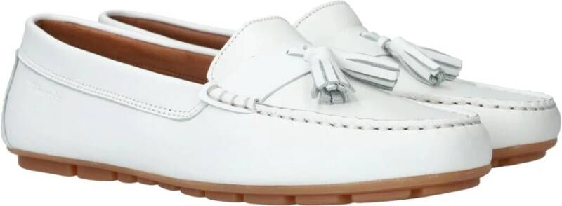 tamaris Witte leren instap loafers voor dames White Dames