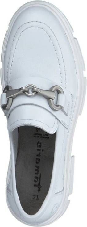 Tamaris Witte leren loafers