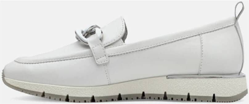 Tamaris Witte Mocassins met Kettingdetail