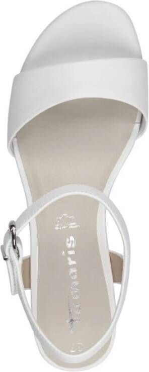 tamaris Witte Open Platte Sandalen Vrouwen White Dames