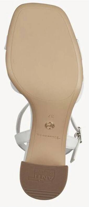 Tamaris Witte sandalen met blokhak