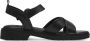 Tamaris Zwarte Casual Open Platte Sandalen Black Dames - Thumbnail 7