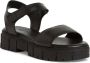 Tamaris Zwarte Casual Open Platte Sandalen Black Dames - Thumbnail 5