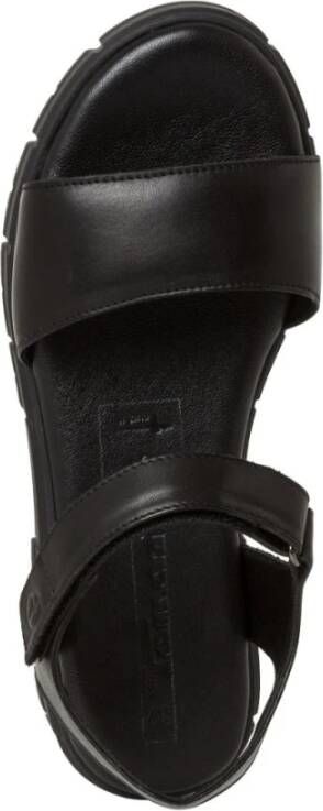 tamaris Zwarte Casual Open Platte Sandalen Black Dames