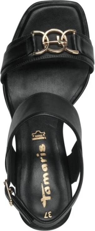 tamaris Zwarte Casual Open Sandalen Vrouwen Black Dames