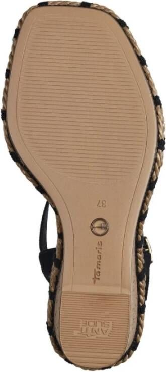 tamaris Zwarte Casual Open Sandalen Vrouwen Black Dames