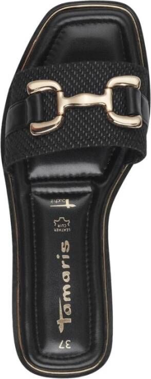 tamaris Zwarte Open Casual Slippers Vrouwen Black Dames