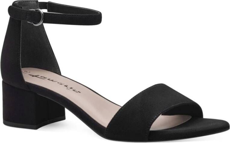 tamaris Zwarte Casual Platte Sandalen Black Dames