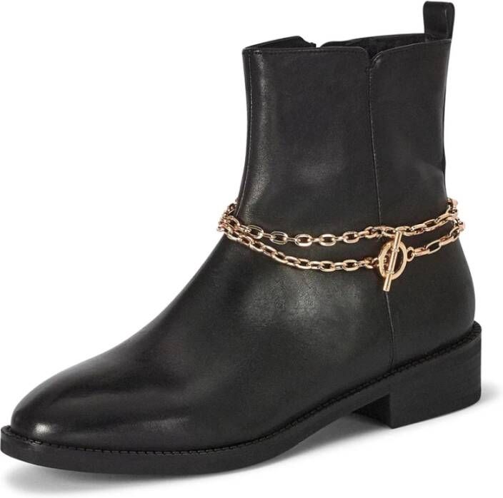tamaris Zwarte Enkellaarzen Black Dames