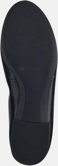 tamaris Zwarte Leren Ballerina Essentials Stijl Black Dames