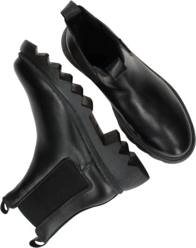 tamaris Zwarte leren Chelsea Boot voor dames Black Dames