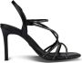 Tamaris Zwarte metalen elegante open sandalen Black Dames - Thumbnail 4