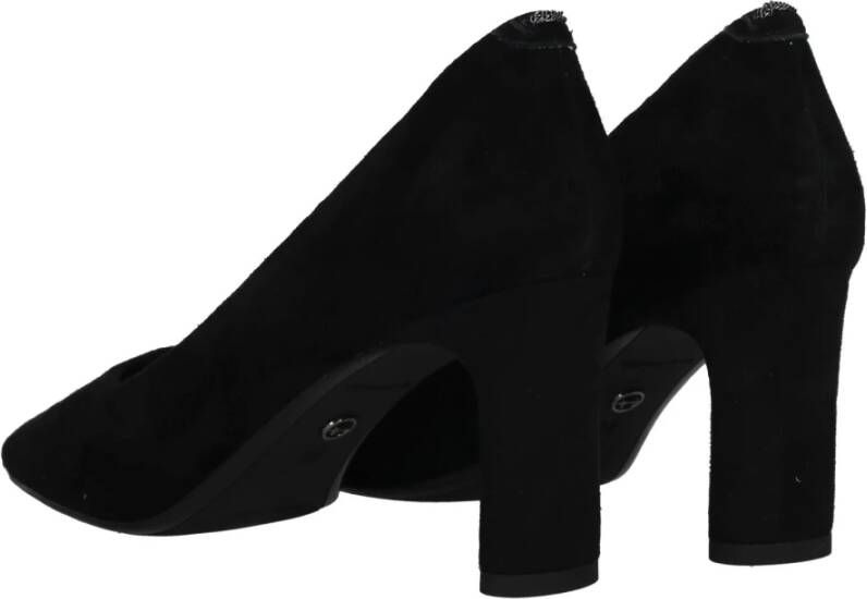 tamaris Zwarte Suède Pump met Zilveren Ketting Black Dames