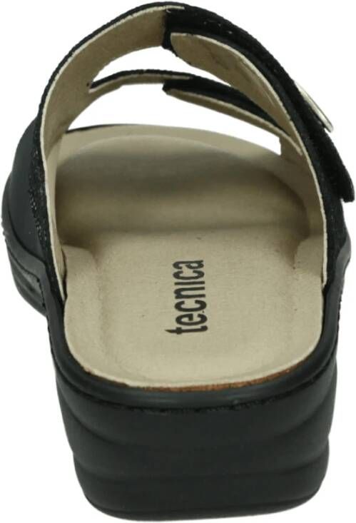Tecnica Mary Zwarte Instap Sandalen