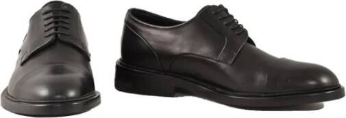 Testoni Leren schoenen met rubberen zool Black Heren