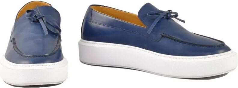 Testoni Leren schoenen met rubberen zool Blue Heren