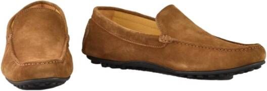 Testoni Leren Schoenen Rubberen Zool Brown Heren