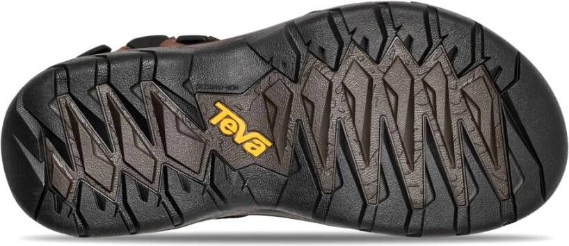 Teva Bruine leren heren wandelsandalen