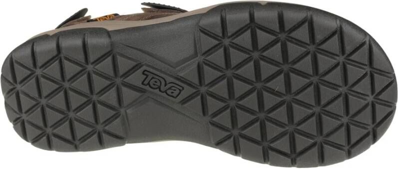 Teva Bruine leren herensandaal voor wandelingen