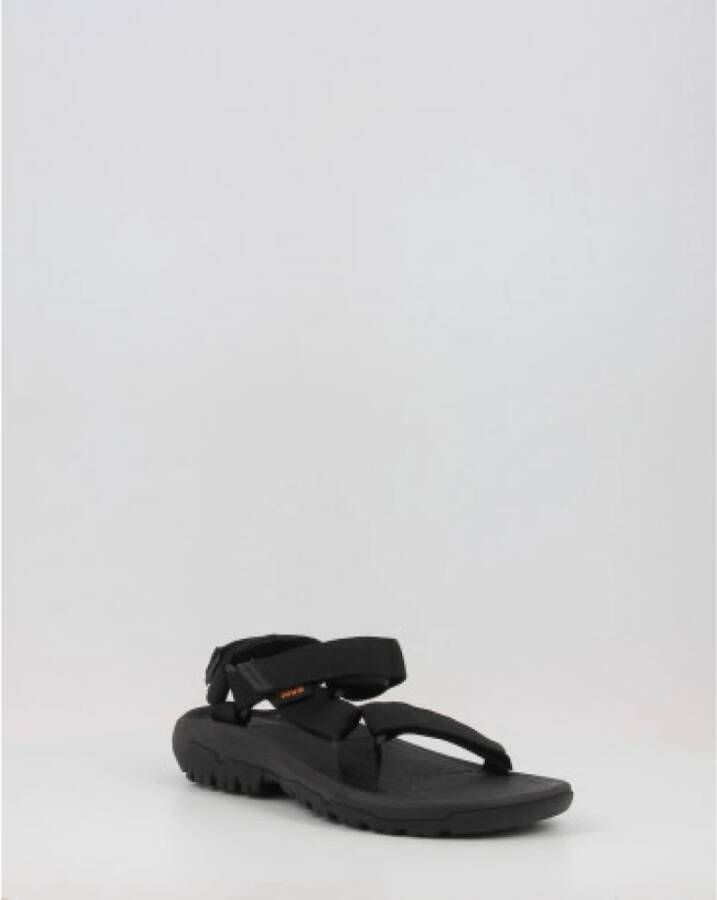 Teva Zwarte platte velcro sandalen voor dames Zwart Dames